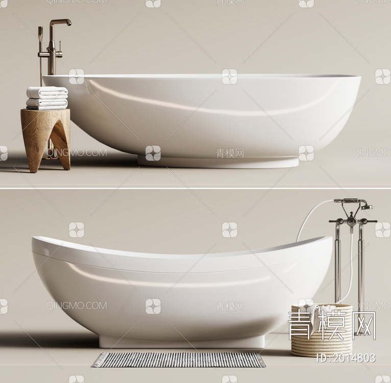 Cielo浴缸 浴盆组合3D模型下载【ID:2014803】