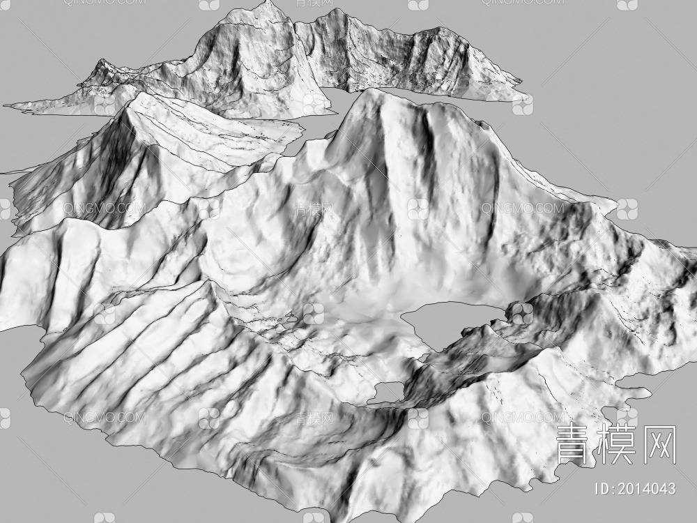 群山山脉3D模型下载【ID:2014043】