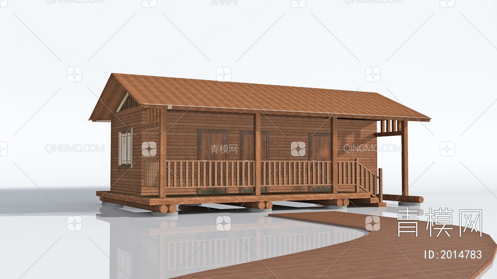 木屋 民族特色建筑 特色民宿 森林度假建筑 普米茶桌椅 小木屋3D模型下载【ID:2014783】
