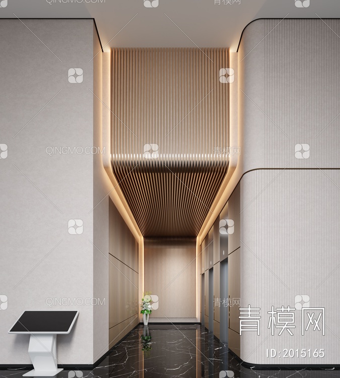 电梯厅3D模型下载【ID:2015165】