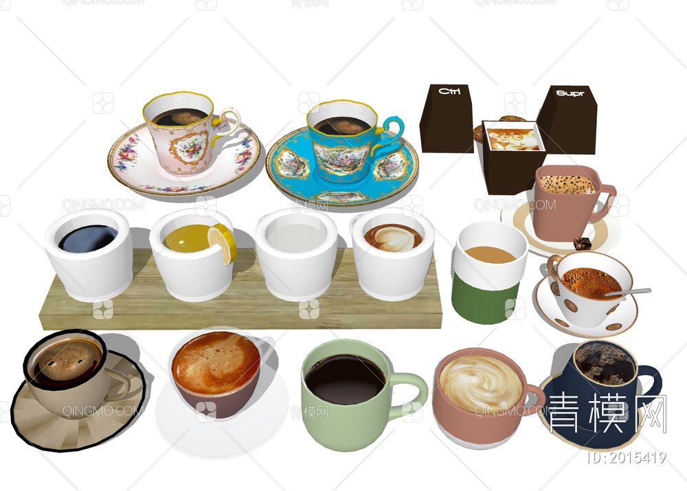 手冲咖啡 咖啡热饮料SU模型下载【ID:2015419】