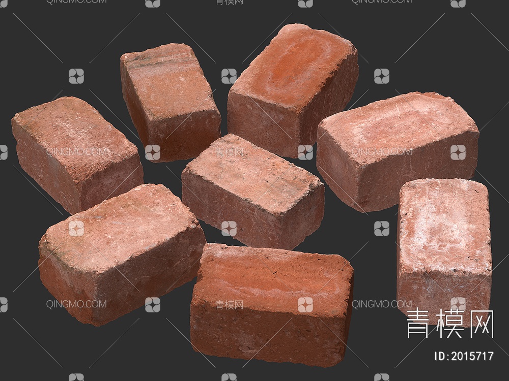砖头 红砖 砖块3D模型下载【ID:2015717】