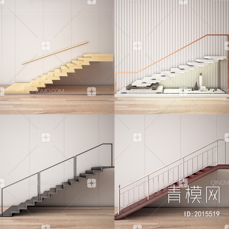 楼梯 木梯 室内楼梯 室外楼梯 钢结构楼梯3D模型下载【ID:2015519】