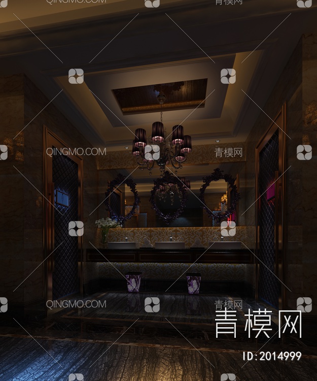 KTV洗手间3D模型下载【ID:2014999】