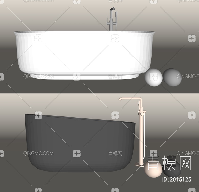 GROHE 浴缸组合SU模型下载【ID:2015125】