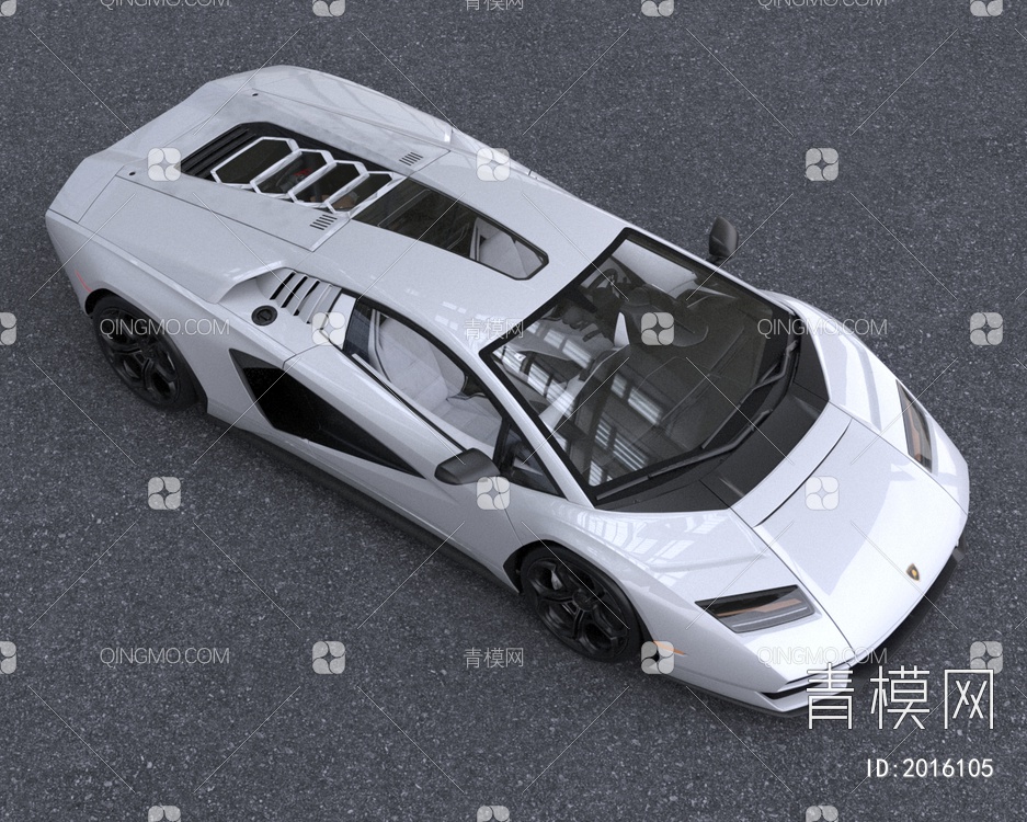 2022款兰博基尼Countach超跑汽车3D模型下载【ID:2016105】