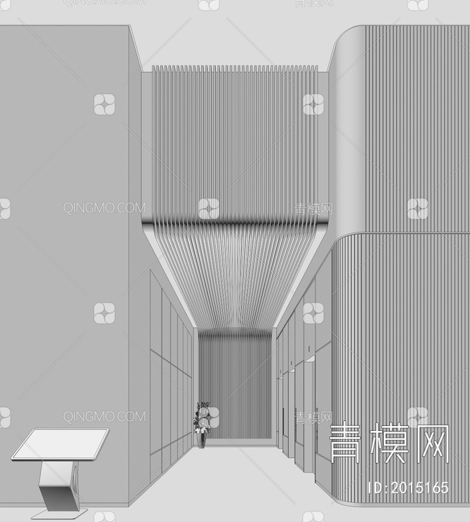电梯厅3D模型下载【ID:2015165】