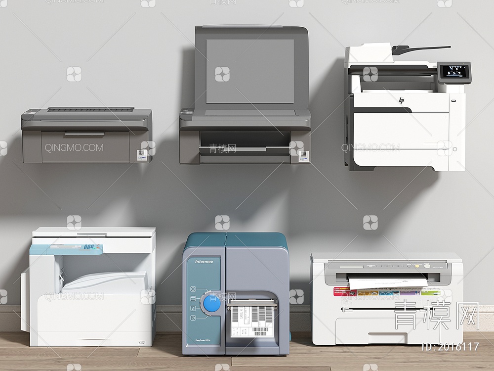 打印机 复印机 扫描机 办公器材 办公用品3D模型下载【ID:2016117】
