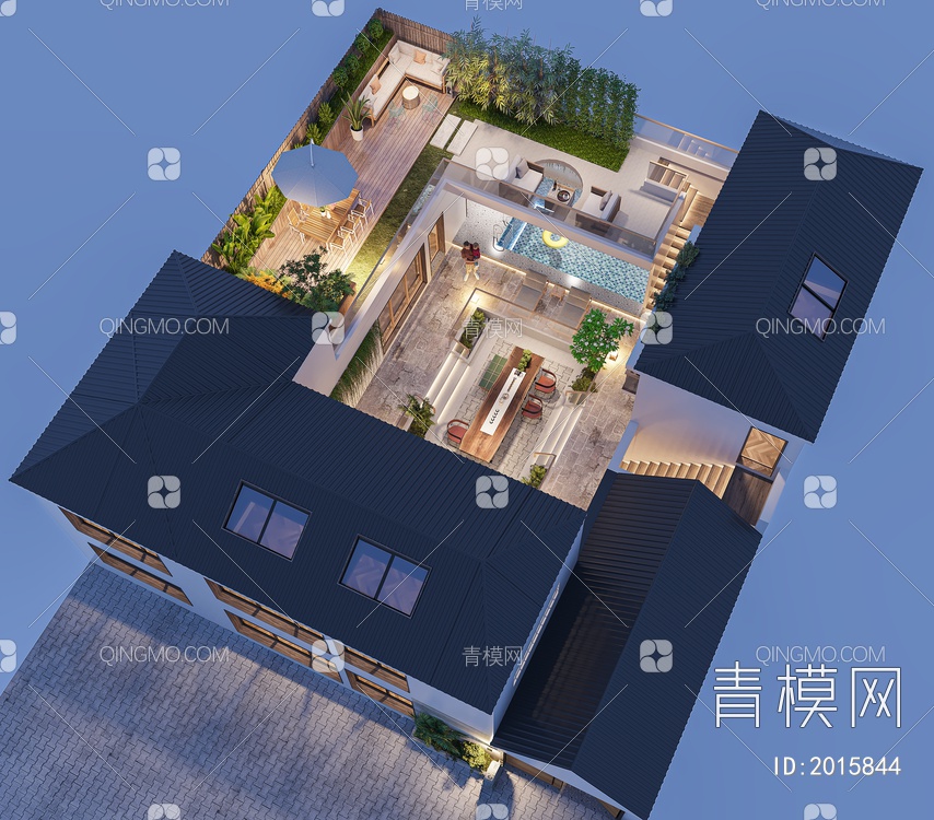 庭院3D模型下载【ID:2015844】