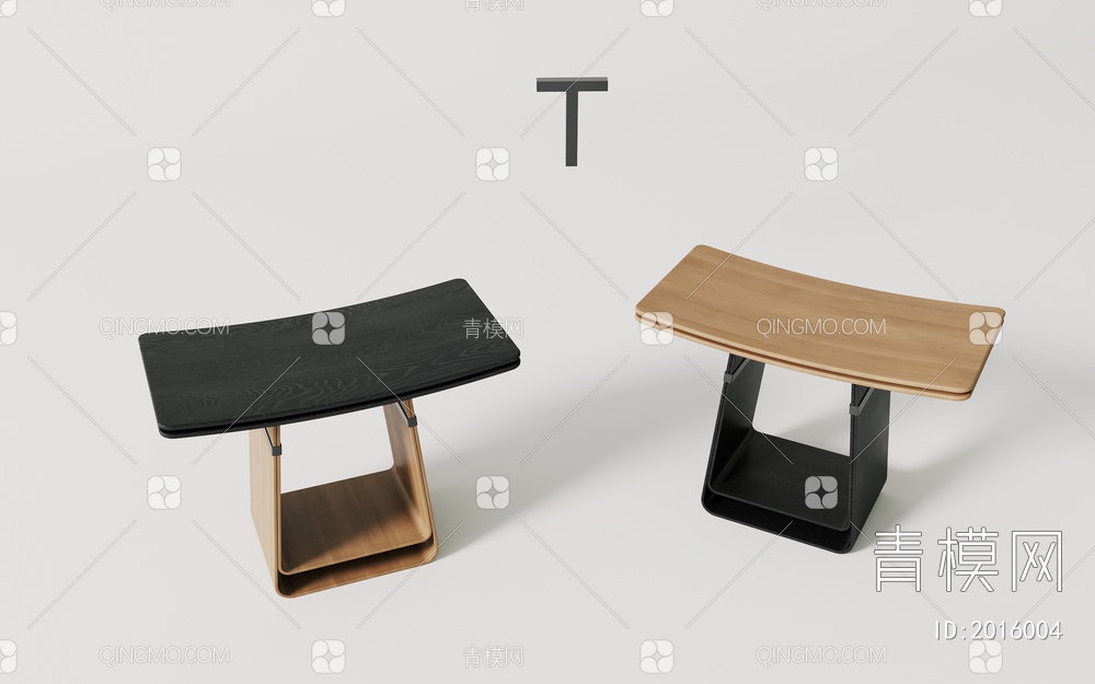 实木 手工 拼色 换鞋凳 凳子3D模型下载【ID:2016004】