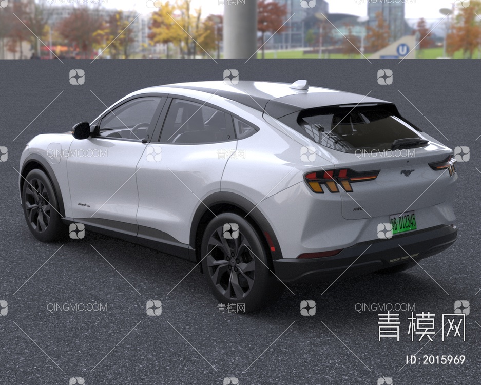 2022款福特野马MachE汽车低配版3D模型下载【ID:2015969】