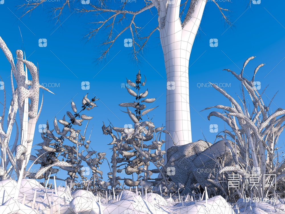 雪 植物3D模型下载【ID:2016848】