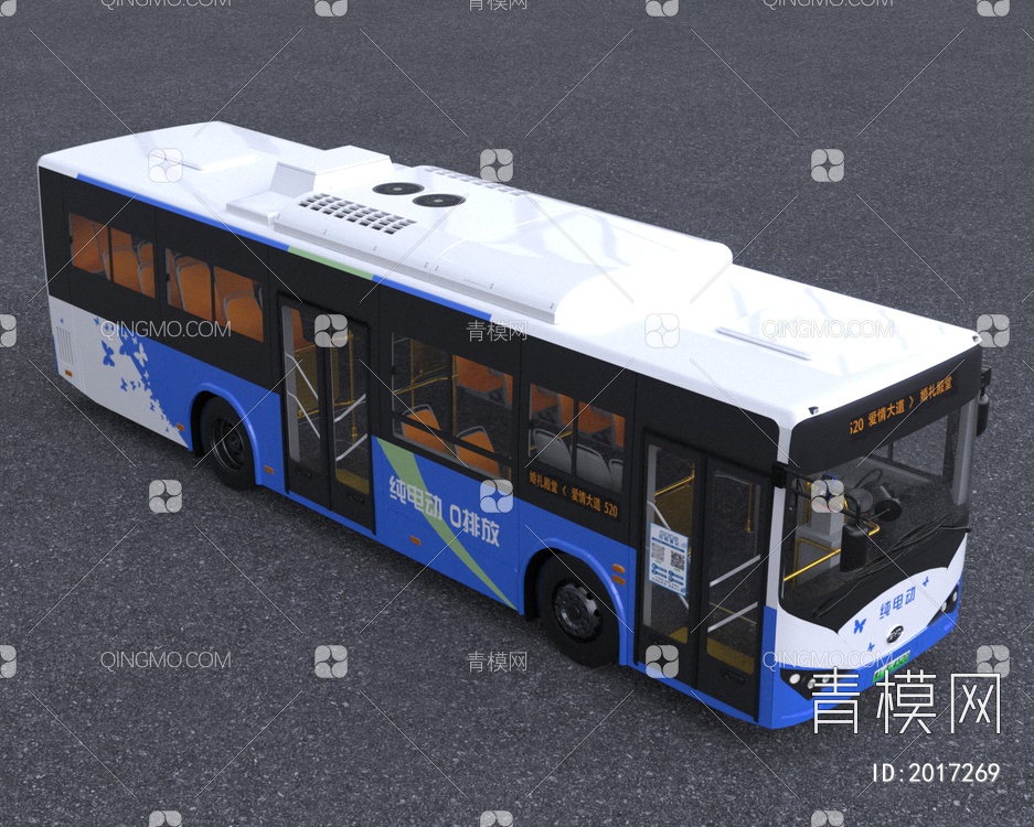 比亚迪K8公交车3D模型下载【ID:2017269】