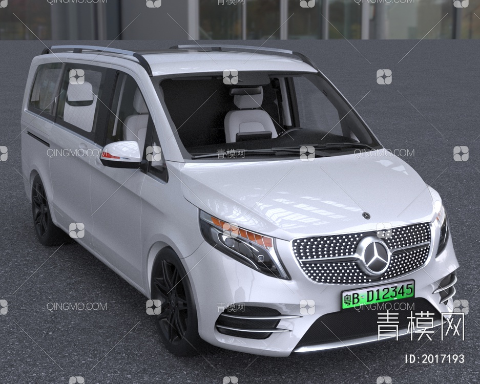 2023款梅赛德斯奔驰VclassVIPMPV商务汽车带内饰版3D模型下载【ID:2017193】