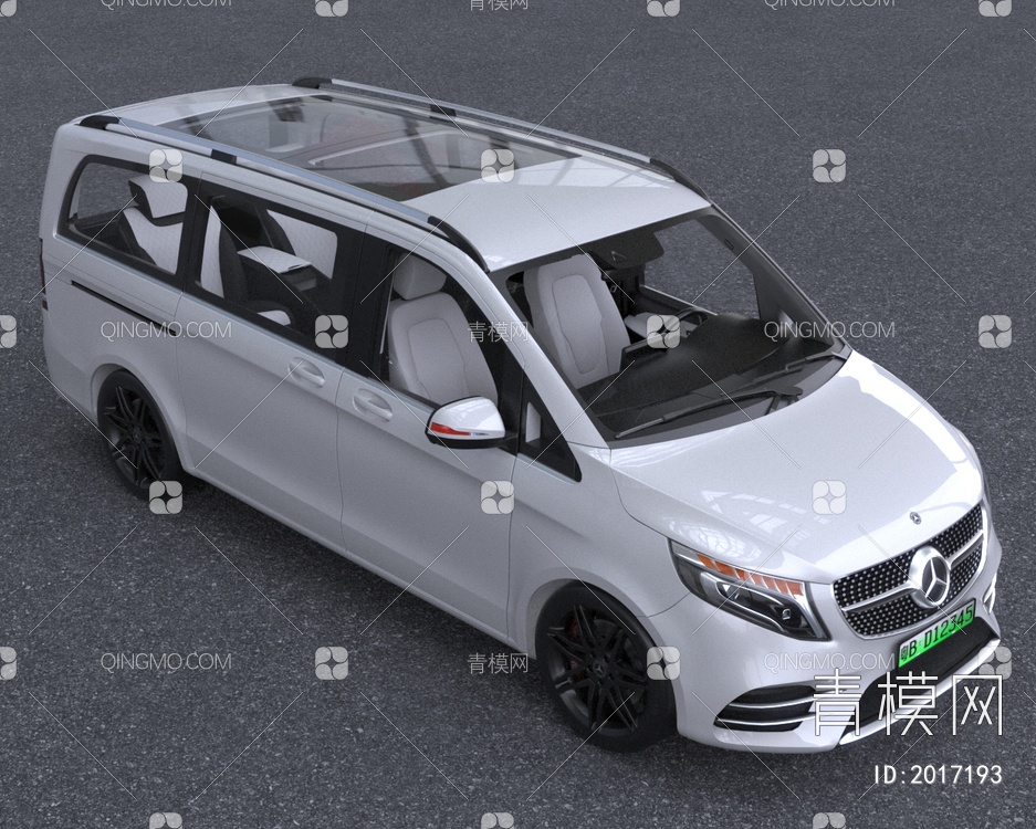 2023款梅赛德斯奔驰VclassVIPMPV商务汽车带内饰版3D模型下载【ID:2017193】