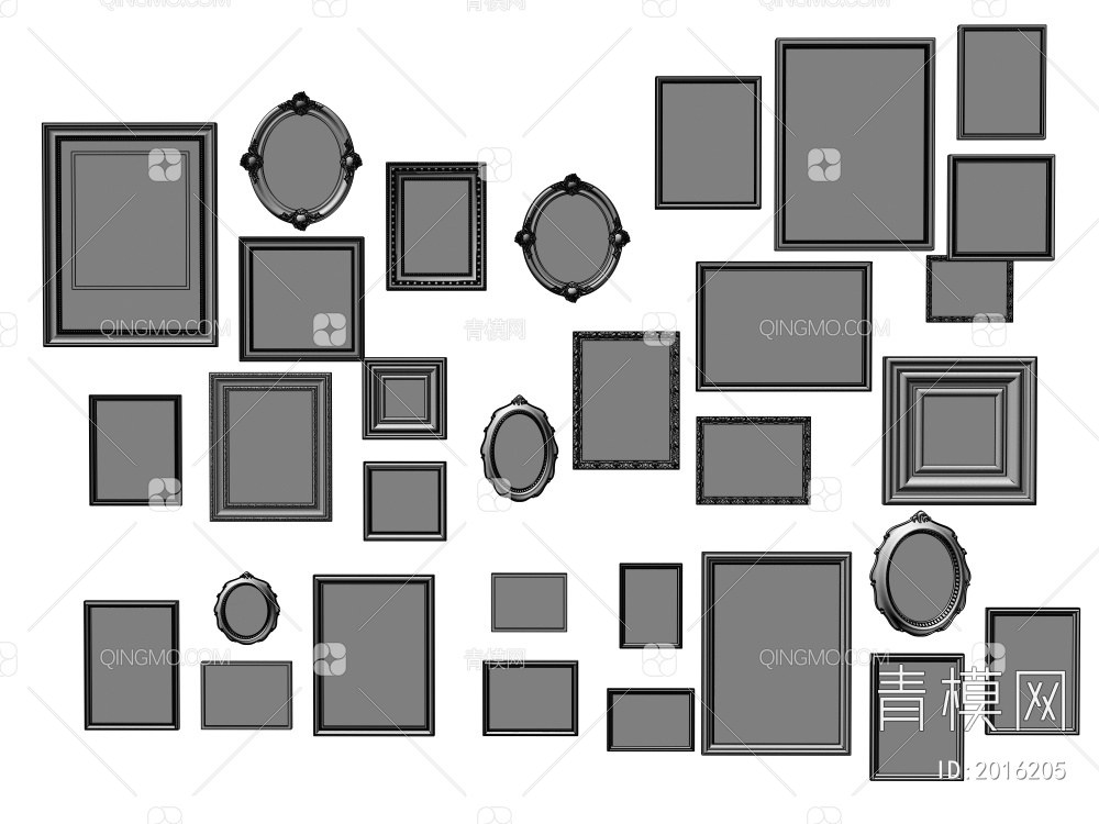 装饰画 组合画 挂画3D模型下载【ID:2016205】