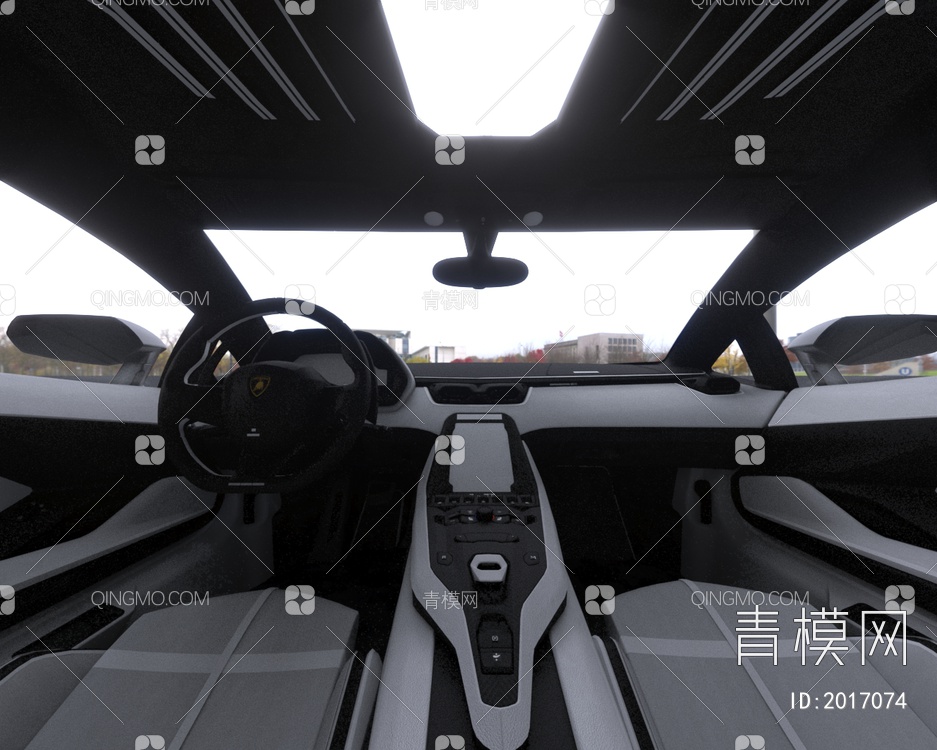 2022款兰博基尼超跑车汽车Countach带内饰版3D模型下载【ID:2017074】