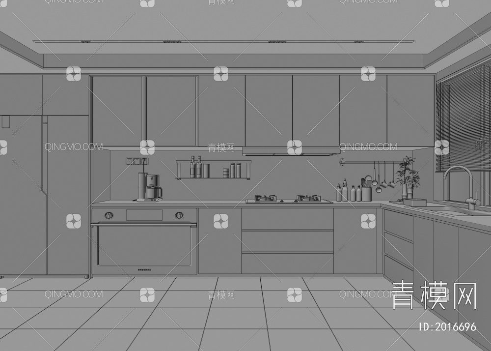 厨房3D模型下载【ID:2016696】