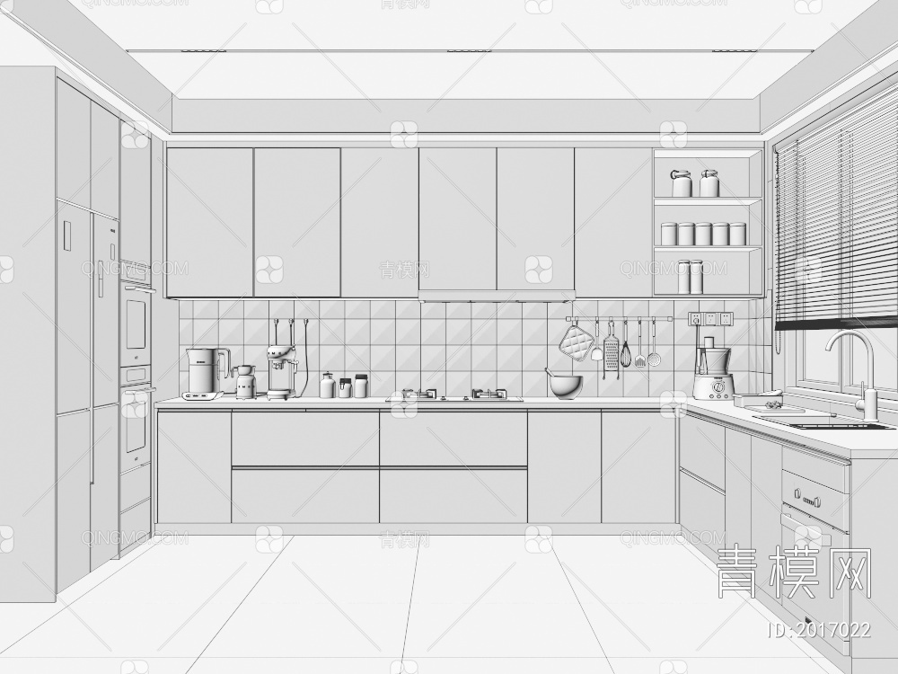 厨房3D模型下载【ID:2017022】
