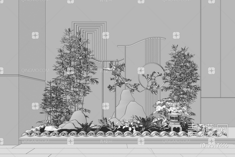植物景观小品3D模型下载【ID:2017446】
