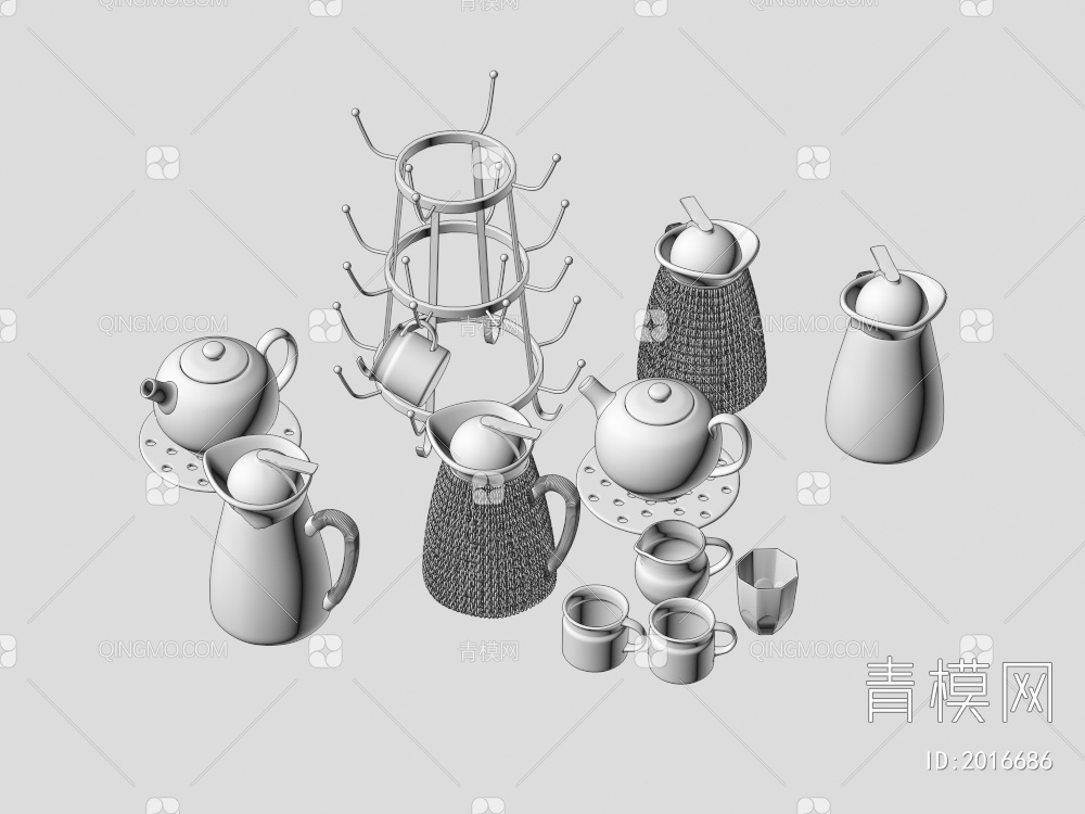 茶具3D模型下载【ID:2016686】