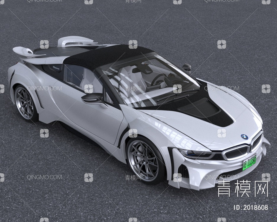 2023款宝马I8收缩敞篷跑车3D模型下载【ID:2018608】