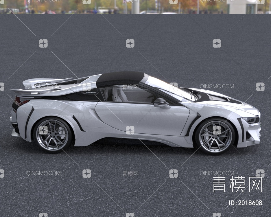 2023款宝马I8收缩敞篷跑车3D模型下载【ID:2018608】