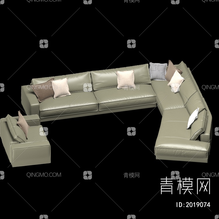 多人沙发3D模型下载【ID:2019074】