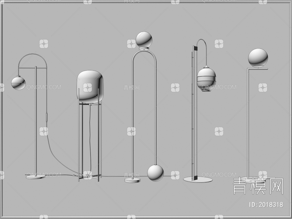 落地灯3D模型下载【ID:2018318】