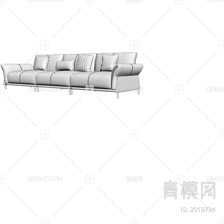 多人沙发3D模型下载【ID:2018794】