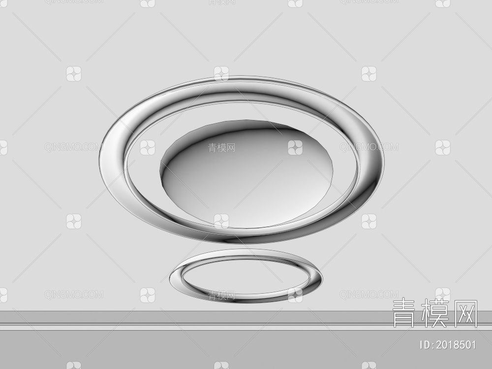 吸顶灯 圆形吸顶灯 卧室灯 艺术造型灯具 时尚客厅灯组合3D模型下载【ID:2018501】