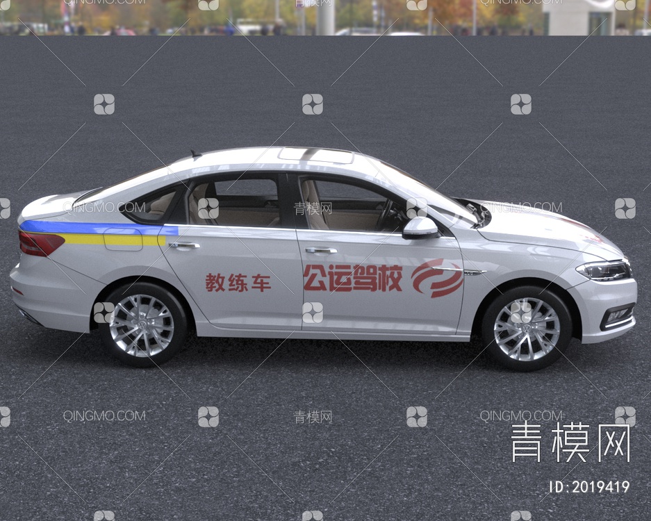 C1手动挡公运驾校车驾考教练车汽车3D模型下载【ID:2019419】