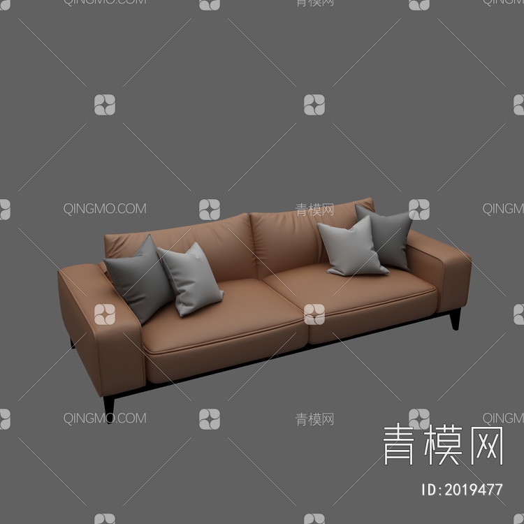 双人沙发3D模型下载【ID:2019477】