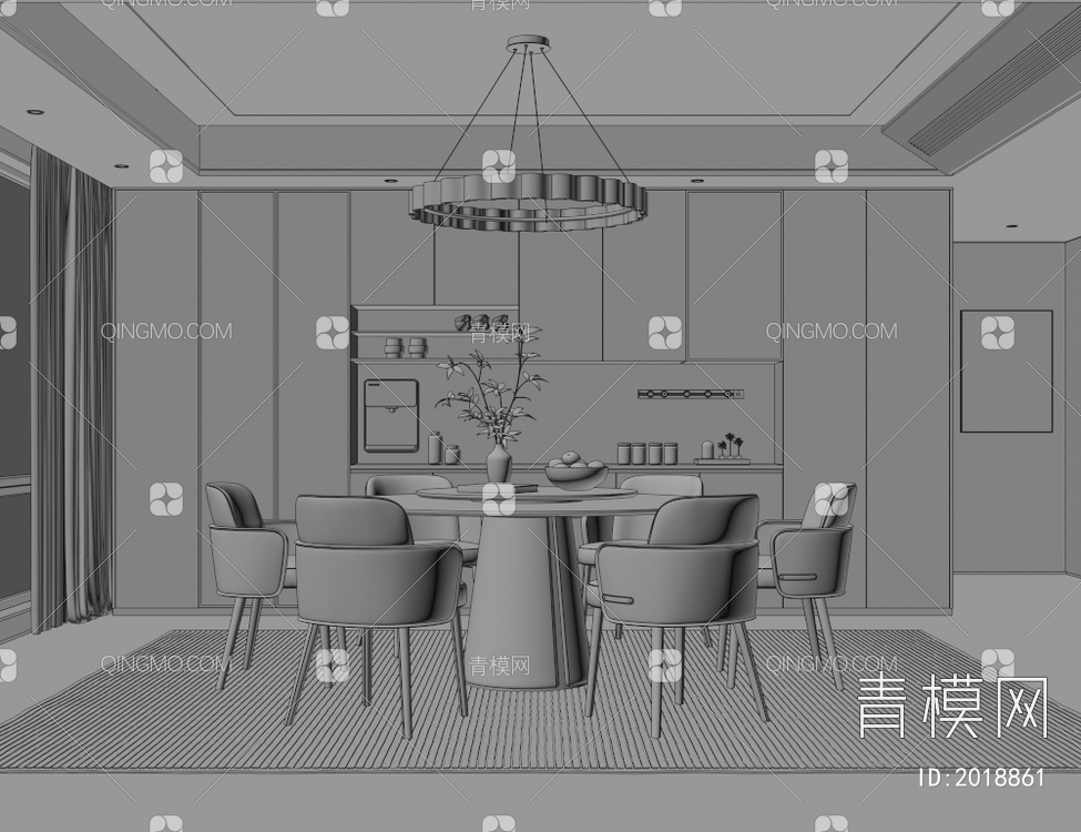 餐厅3D模型下载【ID:2018861】