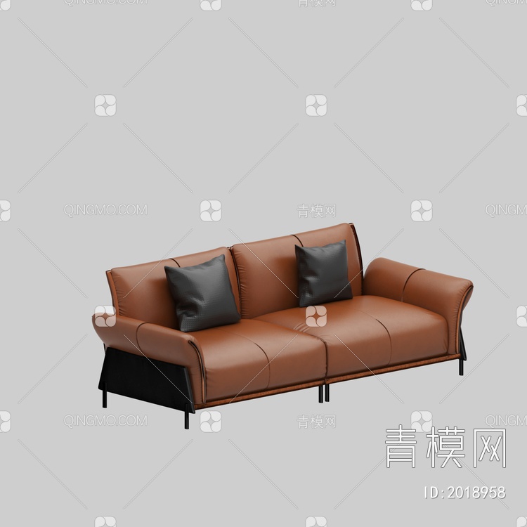 双人沙发3D模型下载【ID:2018958】
