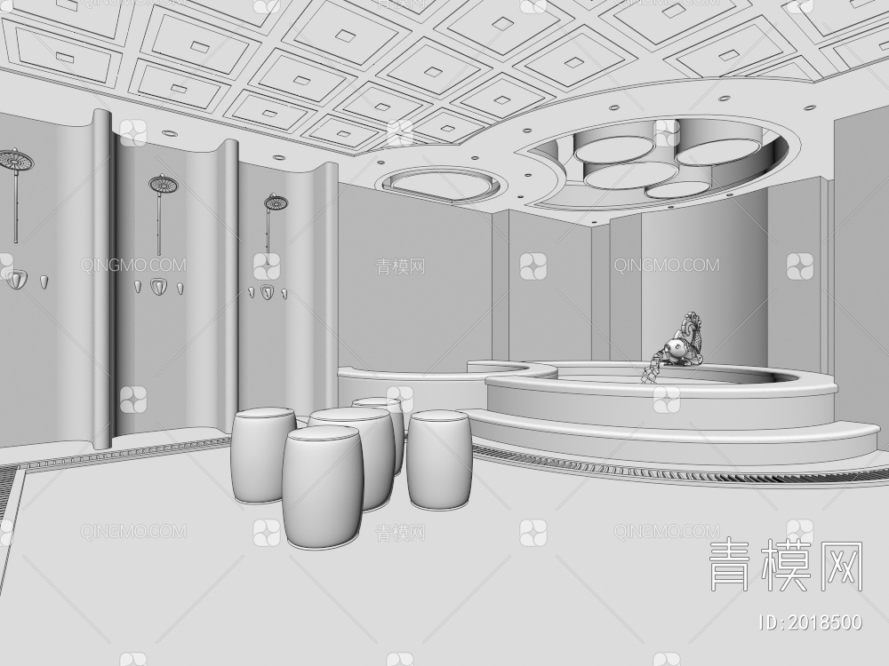 养生馆浴室3D模型下载【ID:2018500】
