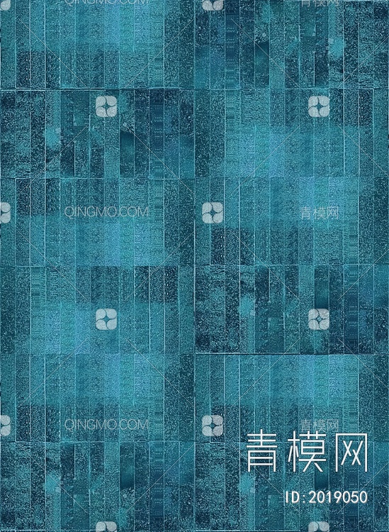 蓝色电镀金属砖贴图贴图下载【ID:2019050】