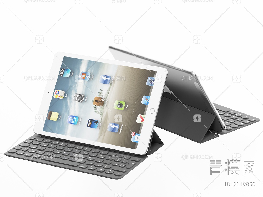 ipad 平板笔记本电脑SU模型下载【ID:2019850】