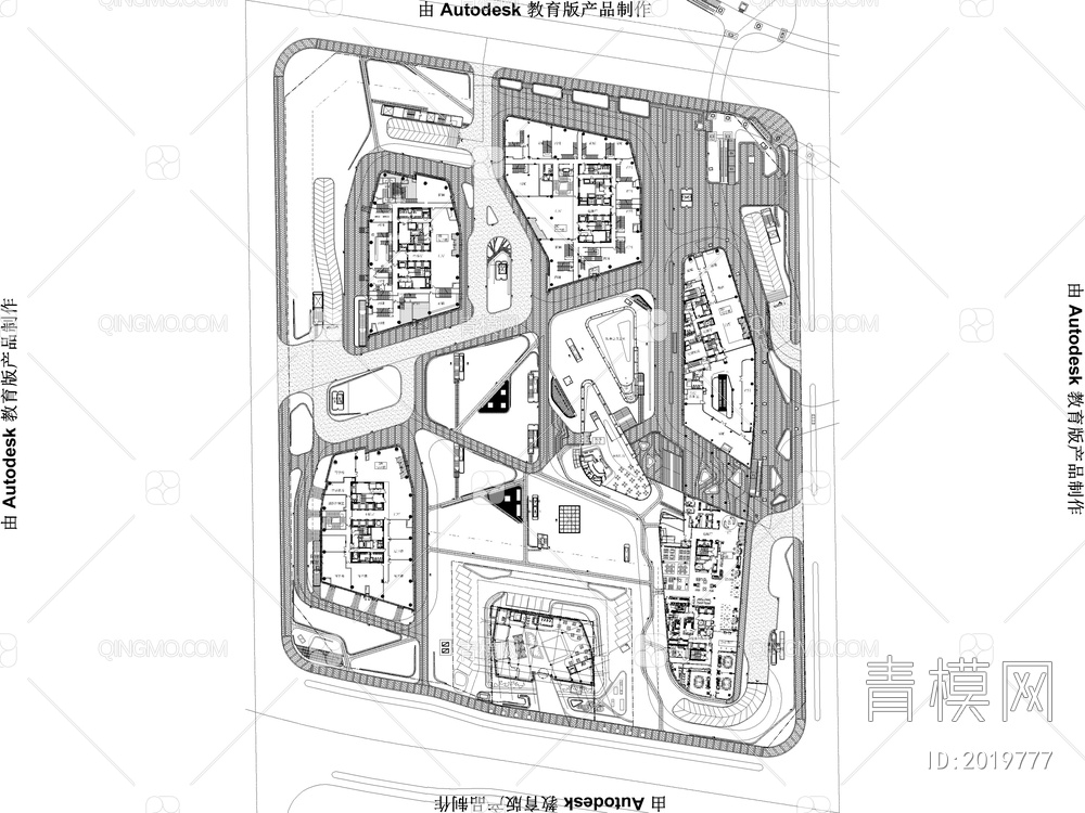 12套商业街商业综合体景观规划CAD施工图【ID:2019777】