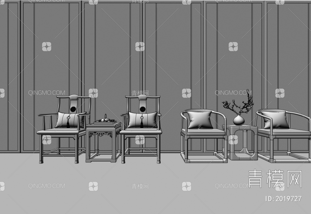 单人沙发 椅子3D模型下载【ID:2019727】