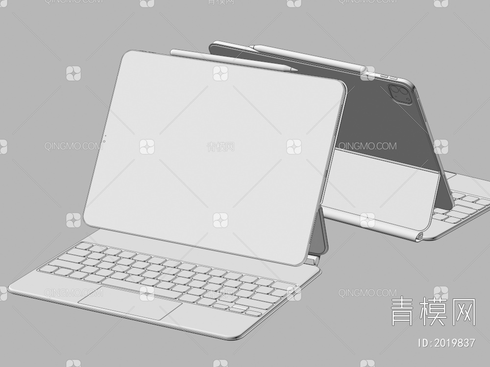 ipad 平板笔记本电脑3D模型下载【ID:2019837】