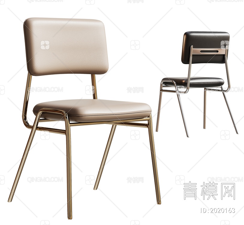 餐椅  单椅  休闲椅3D模型下载【ID:2020163】