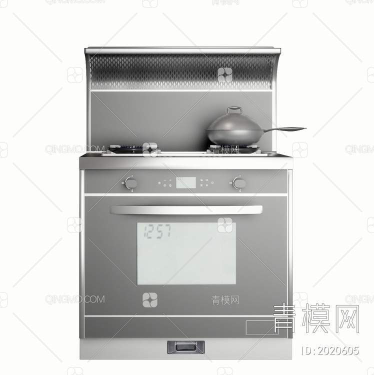 集成灶  烤箱组合SU模型下载【ID:2020605】