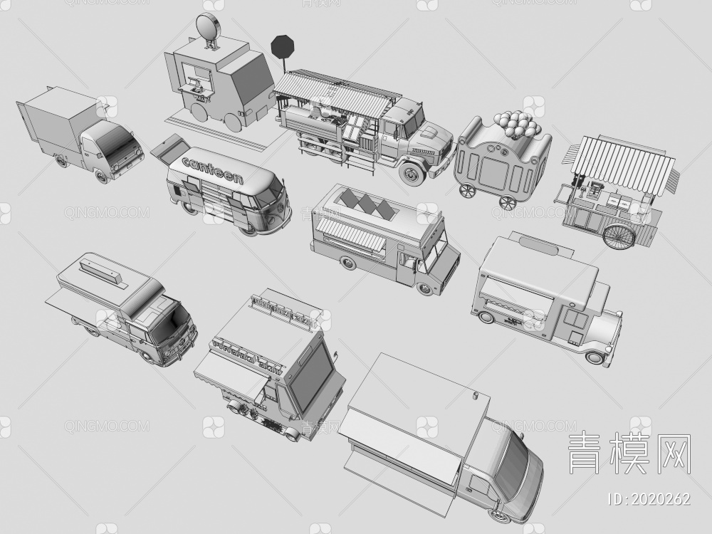 网红售卖车3D模型下载【ID:2020262】