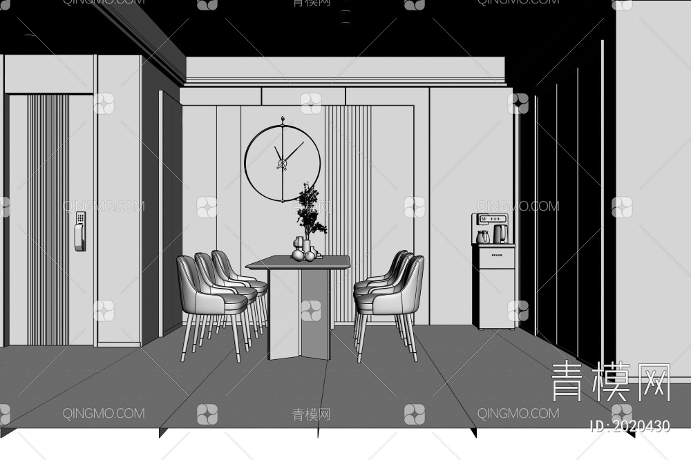 餐厅 居家餐厅3D模型下载【ID:2020430】