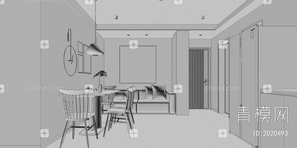 餐厅3D模型下载【ID:2020493】