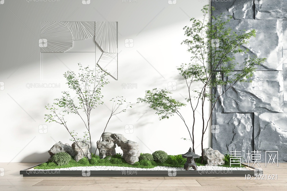 景观小品设计 室内3D模型下载【ID:2021621】