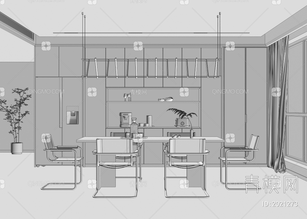 餐厅3D模型下载【ID:2021273】