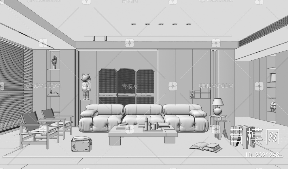 客厅3D模型下载【ID:2021268】