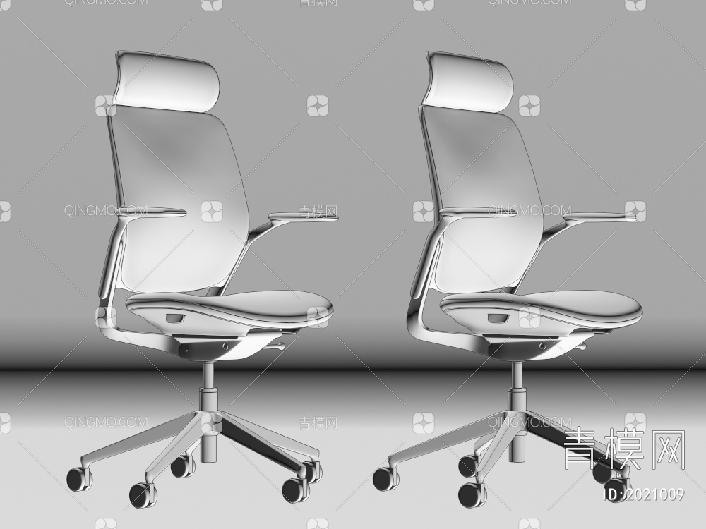办公椅 电脑椅 会议椅3D模型下载【ID:2021009】